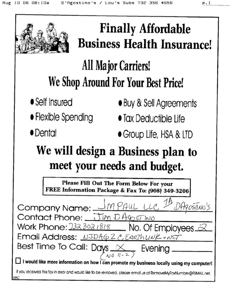 Health insurance business plan